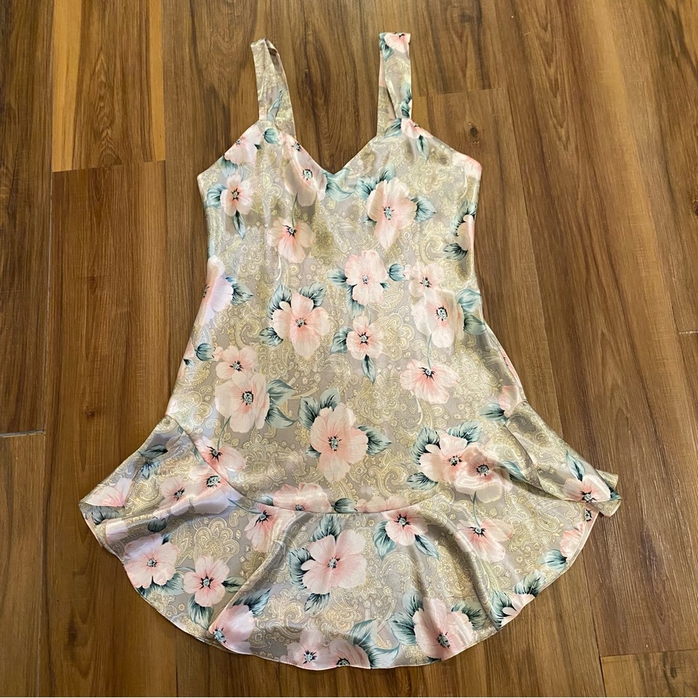 Faye Vintage Floral Slip Dress Size large 90s